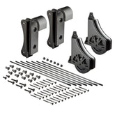 8' Rolling Library Ladder Hardware Kit, Satin Black
