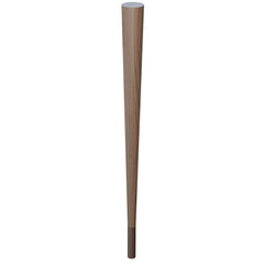 29'' Tapered Turned Leg, Walnut, 4''H Brushed Aluminum Foot
