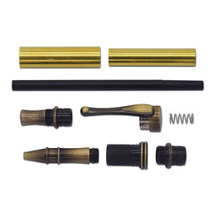 Rockler Retro Rollerball Pen Hardware Kit, Polished Antique Bronze