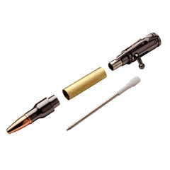 Mini 30 Caliber Bolt-Action Pen Hardware Kit, Gun Metal
