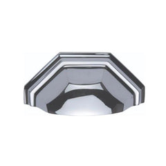 4'' Hex Cabinet Bin Pull, Polished Chrome