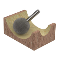 Kutzall Original - Sphere Burr, 1/8'' Shaft, Head Diameter 1/4'' X Head Length 1/4'', Fine