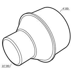 4" to 2-1/4" Hose Reducer (OD)