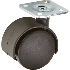 Heavy Duty Twin Wheel Caster - Locking, Plate Mounted, 2-15/16, " dia