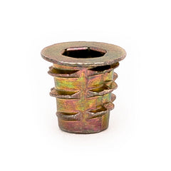 Threaded Insert for Soft Wood - Flanged - 10-32 x 13mm