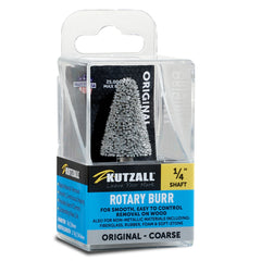 Kutzall Original - Taper Burr, 1/4'' Shaft, Head Diameter 3/4'' X Head Length 1-3/8'', Coarse