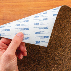Adhesive-Backed Rubberized Cork Liners, 12'' x 12'' Sheets, 2-Pack