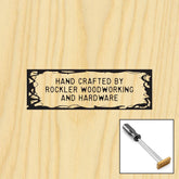 Three-Line Vine Branding Iron, Torch-Heated Handle