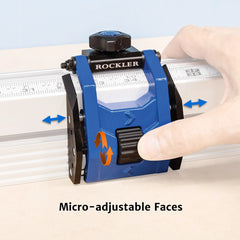 Auxiliary Micro-Adjust Flip Stop for Rockler Miter Saw Fence System