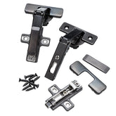 Salice Bi-Fold Hinges for Pie Corner Cabinets, Titanium Finish