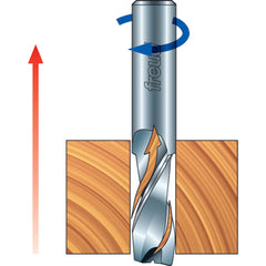 5/16" D x 1" H x 1/2" Shank Freud #75-104 Carbide Up-Spiral Bit