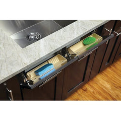 Tip-Out Tray LD Deluxe w/ 2 Pair of 45 Degree Hinges - 11 in. White