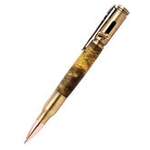 30 Caliber Bolt-Action Pen Hardware Kit, Antique Brass