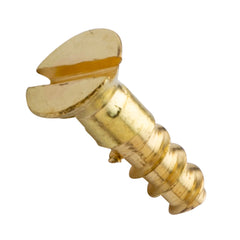 Centerline #2 x 3/8'' Flat Head Slotted Wood Screws, Solid Brass, 50-Pack