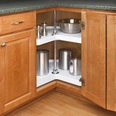 18" (457 mm) Diameter Kidney Shaped Shelves, White (6472-18-11-52)