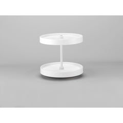 Full Circle LD Polymer 2 Shelf Corner Lazy Susans - 18 in. White