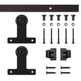 4' Soft-Close Front-Mount Mini Rolling Door Hardware Kit for Furniture, Black, Single Door