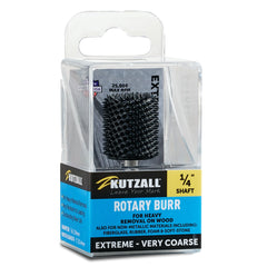 Kutzall Extreme - Cylinder Burr, 1/4'' Shaft, Head Diameter 3/4'' X Head Length 1'', Very Coarse