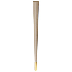 29'' Tapered Turned Leg, White Oak, 4''H Brushed Aluminum Foot