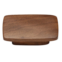 2'' Designer Wood Rectangular Cabinet Knob, Walnut