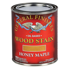 General Finishes Oil Based Wood Stain, Honey Maple, Quart