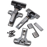 Salice 105° Soft-Close Long Arm Hinges, Face Frame, Titanium Finish, 3/4'' Overlay