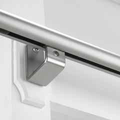 Rockler Track Bracket, Hook Style, Vertical Mount, Nickel Finish