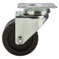 3'' 220-lb. Dual-Wheel Non-Marking Polyolefin Caster, Swivel