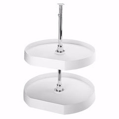 20" (508 mm) Diameter D-Shaped Shelves, White (6272-20-11-52)