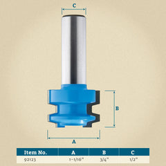 Rockler High Drawer Lock Router Bit - 1-1/16" Dia x 3/4" H x 1/2" Shank