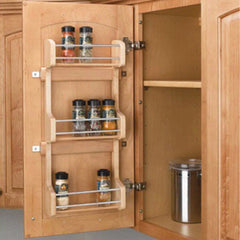 9-5/8" Wide Door Mount Spice Rack, Wood - Maple (4SR-15)
