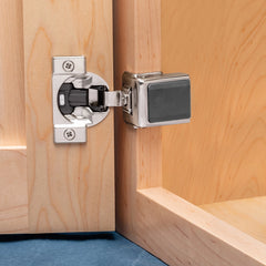 Full Kit Blum 110° Compact Clip Soft-Close Hinges for 3/4'' Face Frame, 1'' Overlay with Mounting Hardware