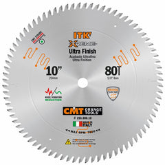 CMT ITK Extreme Ultra-Fine Finish Blade, 10'' x 80T x 5/8'' Bore
