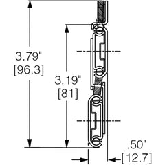 16'' Accuride 4034 150-lb. Over-Travel Drawer Slides