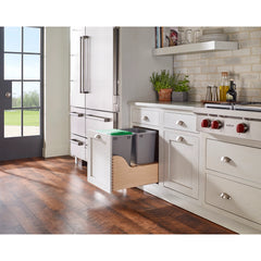 Double Soft-Close w/ Blum Tandem Slides Waste Containers - 35 qt.