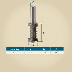 Rockler Beadlock® Tenon Router Bit - 3/8" Dia x 1-3/4" H x 1/2" Shank