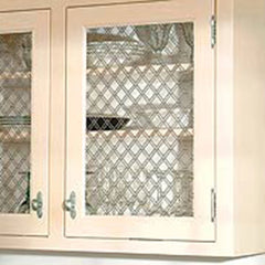 1-1/4" Double Flat Mesh, Antique Brass Finish, Grille Sheets