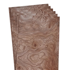 Walnut Burl 3 Sq. Ft. Veneer Pack, Three Strips of Random Lengths