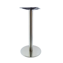 Turin 17'' Dia. Round Stainless Steel Table Base, Table Height