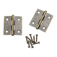 Flat-tipped Butt Hinges, 2'' L x 1-3/4'' W, Polished Brass