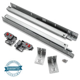Full Kit 12'' Rockler Centerline Lifetime Soft-Close Undermount Drawer Slides with Mounting Hardware