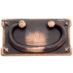 Solid Cast Brass Mission Style Large Ring Pull