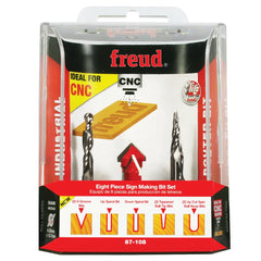 Freud #87-108 8-Piece Signmaking CNC Router Bit Set
