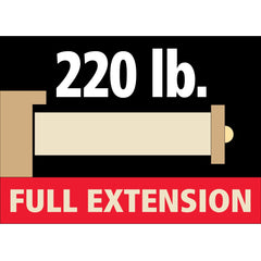 16" Series 758 220-lb. Heavy-Duty Full-Extension Centerline® Lifetime Slides