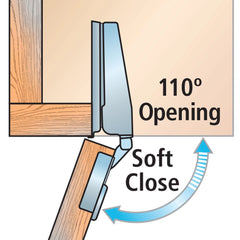 Blum Clip Top Soft-Close Hinge Kit (Pair) for Face Frame, 3/8'' to 5/8'' Overlay