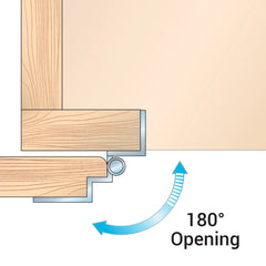 3/8" Inset Partial Wrap Hinges - Brass - pair