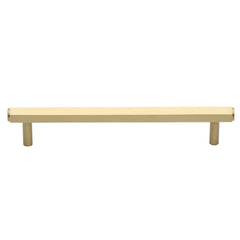 11-1/4'' Hex Modern Cabinet Pull, Satin Brass