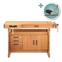 Sjobergs Scandi Plus Workbench 1425 with Cabinet and Workbench Accessory Kit