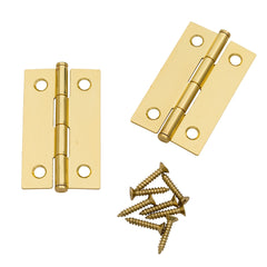 Flat-tipped Butt Hinges, 2-1/2'' L x 1-1/2'' W, Satin Nickel