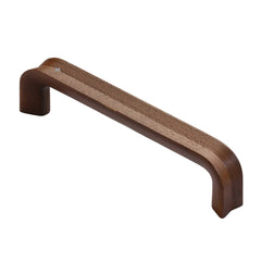 6-7/8'' Groovy Designer Wood Cabinet Pull, Walnut